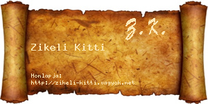 Zikeli Kitti névjegykártya